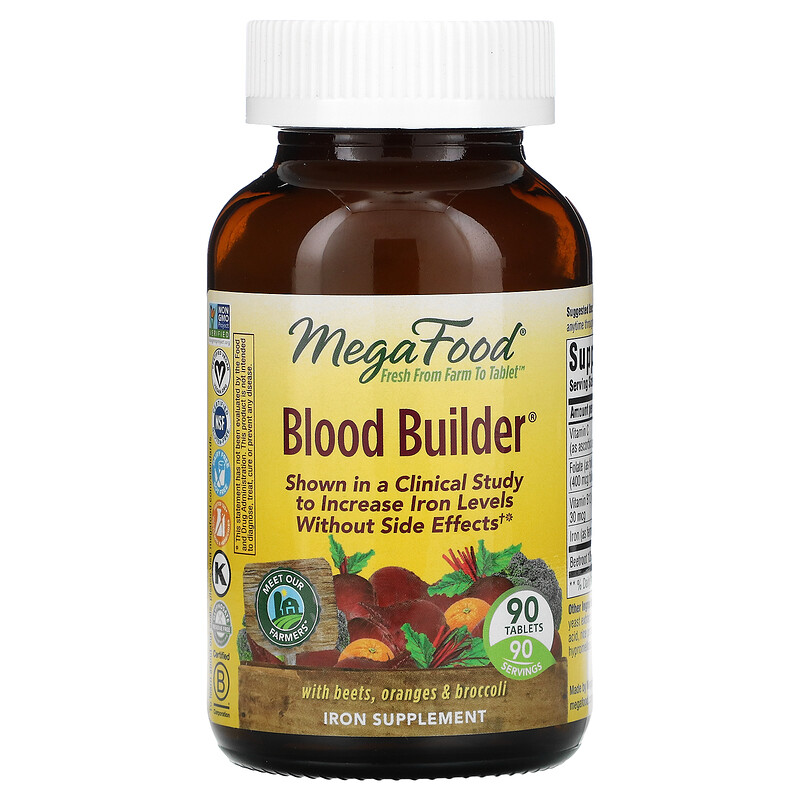 MegaFood Blood Builder 90 Tablets IHerb   53 