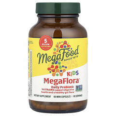 Kids MegaFlora™, щоденний пробіотик, 5 млрд КУО, 60 мінікапсул