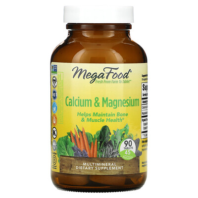 

MegaFood Calcium & Magnesium 90 Tablets