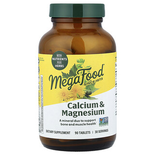 MegaFood, Кальций и магний, 90 таблеток