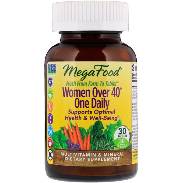 MegaFood, Frauen über 40 einmal täglich, 30 Tabletten