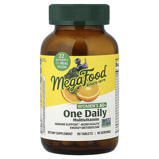MegaFood, Women‘s 40+ One Daily Multivitamin, tägliches Multivitamin für Frauen ab 40, 90 Tabletten