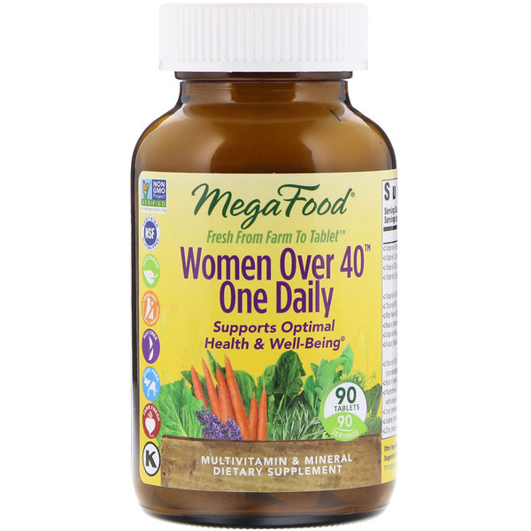 MegaFood, Frauen über 40, Einmal täglich, 90 Tabletten