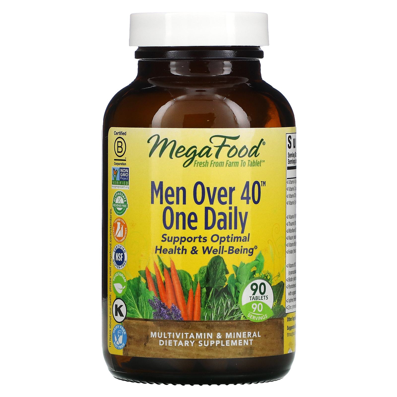 Megafood Men Over 40 One Daily 90 Tablets Iherb 