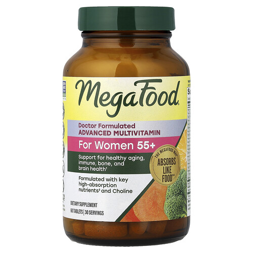 MegaFood, Advanced Multivitamin, Multivitamin für Frauen ab 55, 60 Tabletten