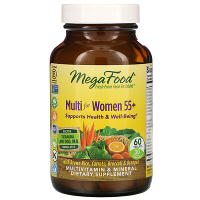 MegaFood комплекс витаминов и микроэлементов для женщин старше 55 лет, 60 таблеток