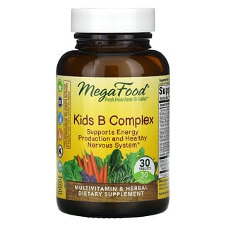 MegaFood, Kids B Complex, Vitamin-B-Komplex für Kinder, 30 Tabletten
