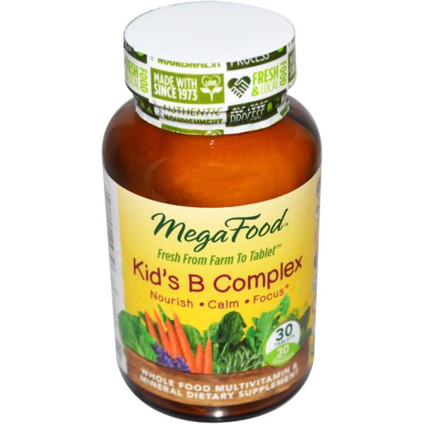 MegaFood, Kids B Complex, 30 Tablets - IHerb.com