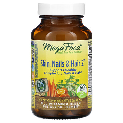 

MegaFood Skin Nails & Hair 2 60 Tablets