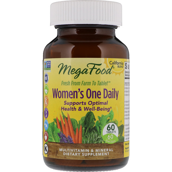 MegaFood, Eine Tablette täglich für Frauen, 60 Tabletten