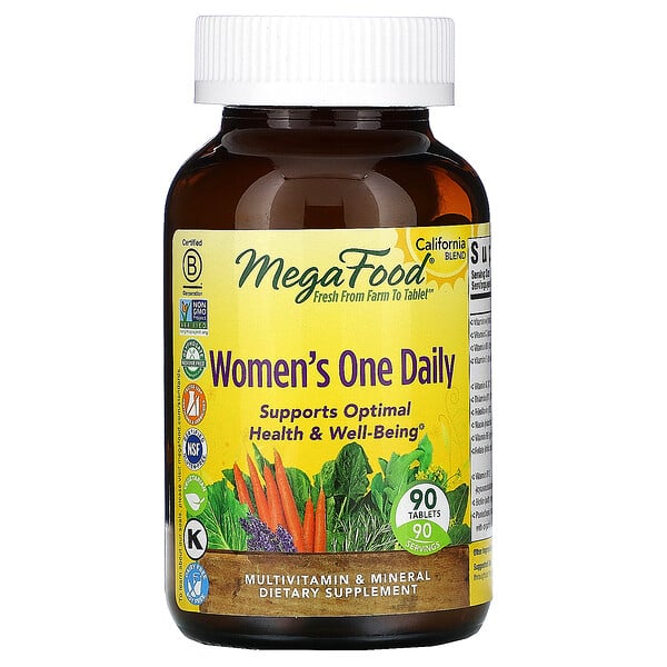 MegaFood, Women's One Daily, Multivitamine für Frauen, 90 Tabletten (Discontinued Item)