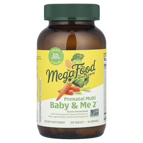 MegaFood, Baby & Me 2™, Prenatal Multi, 120 Tabletter