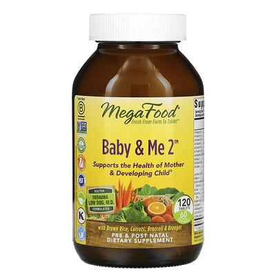 MegaFood Baby & Me 2, 120 таблеток