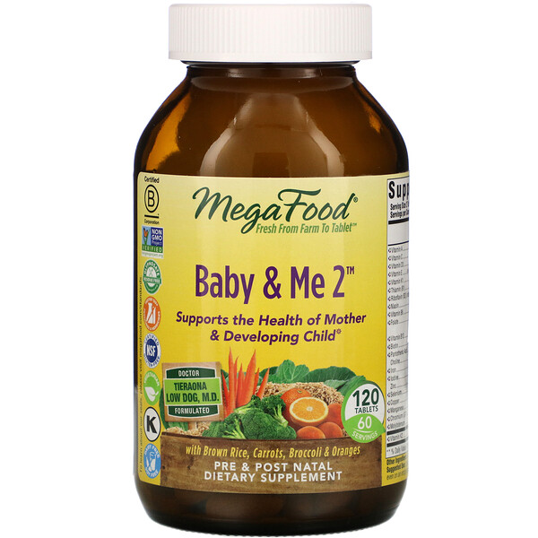 MegaFood, Baby & Me 2, 120 таблеток