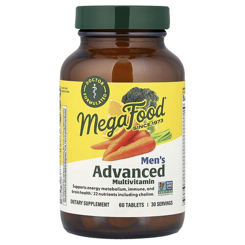 MegaFood, Suplemento multivitamínico avanzado para hombres, 60 comprimidos