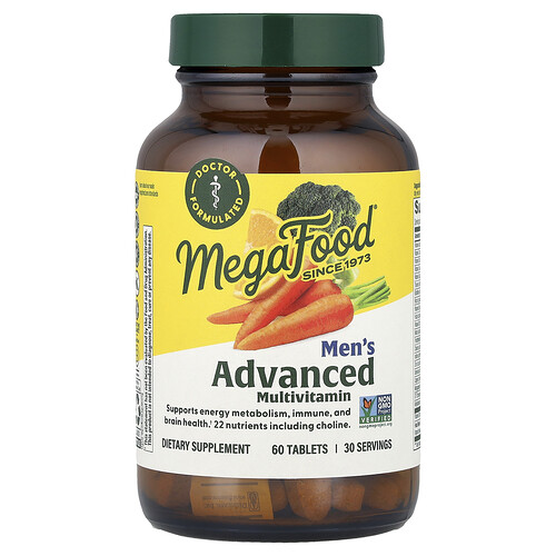 MegaFood, Men‘s Advanced Multivitamin, fortschrittliches Multivitamin für Männer, 60 Tabletten