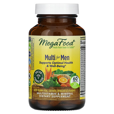 

MegaFood Multi for Men 60 Tablets