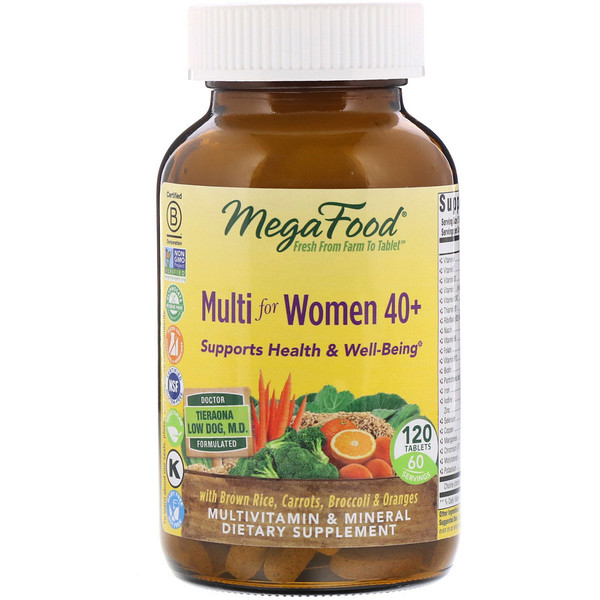 MegaFood, Multi-Präparat für Frauen 40+, 120 Tabletten