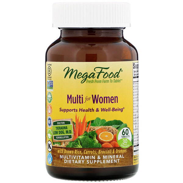 MegaFood, Multi für Frauen, 60 Tabletten