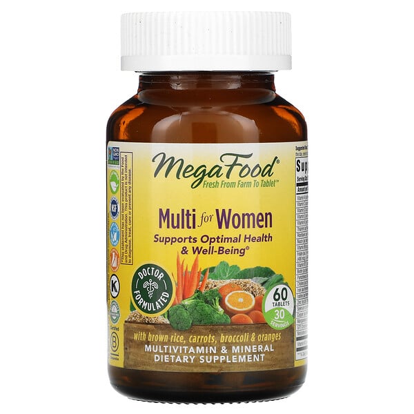 MegaFood, Multi for Women, Multivitamine für Frauen, 60 Tabletten
