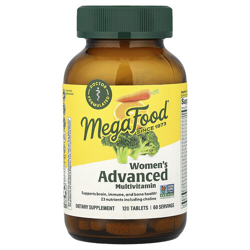 MegaFood, Suplemento multivitamínico para mujeres, 120 comprimidos
