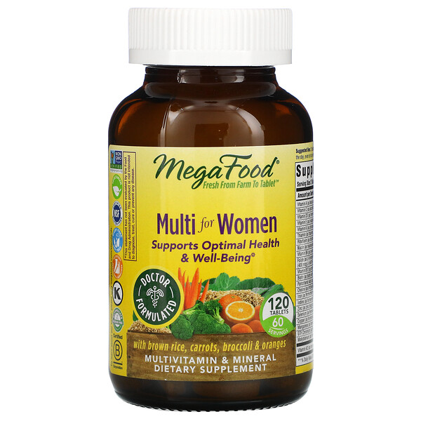 MegaFood, Multi for Women, Multivitamin für Frauen, 120 Tabletten
