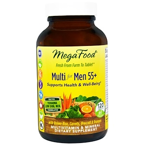 MegaFood, Мультивитамин для мужчин от 55 лет, 120 таблеток инструкция, применение, состав, противопоказания