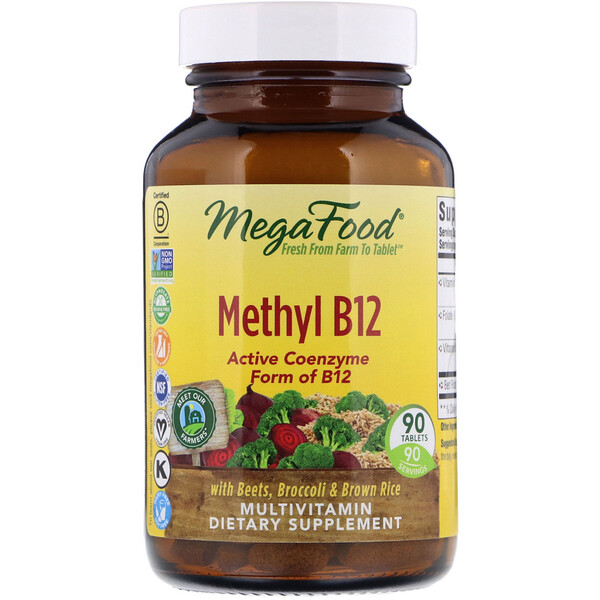 MegaFood‏, Methyl B12, 90 Tablets