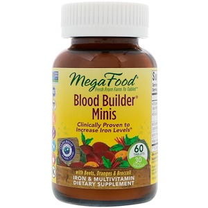 MegaFood, Blood Builder Minis, 60 таблеток