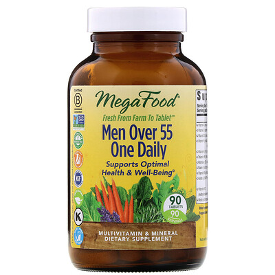 MegaFood Серия One Daily, добавка для мужчин старше 55 лет, 90 таблеток
