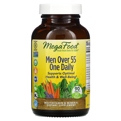 

MegaFood One Daily, добавка для мужчин старше 55 лет, 90 таблеток