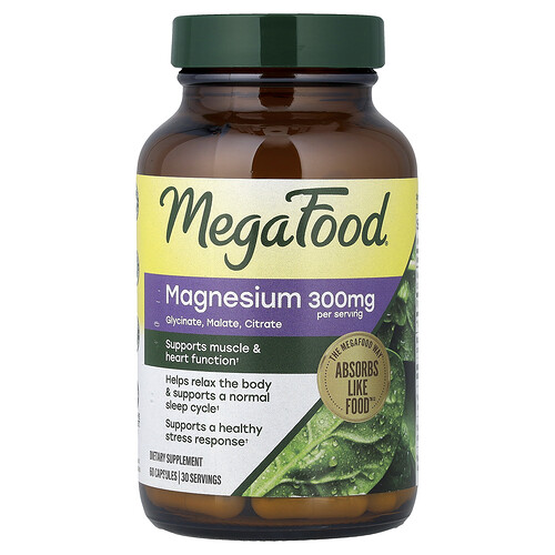 Megafood Magnesium, 60 Capsules