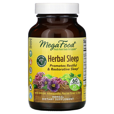 MegaFood Herbal Sleep, 60 Capsules