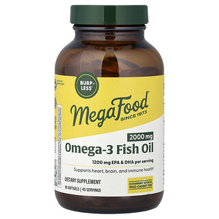MegaFood, Huile de poisson riche en oméga-3, 90 capsules à enveloppe molle