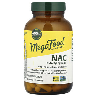 MegaFood, NAC, 600 mg, 120 capsules