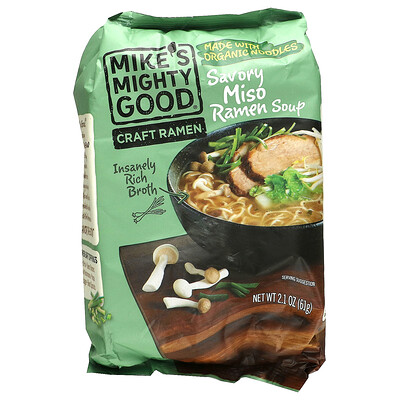 Купить Mike's Mighty Good Craft Ramen, пикантный суп из мисо рамен, 61 г (2, 1 унции)