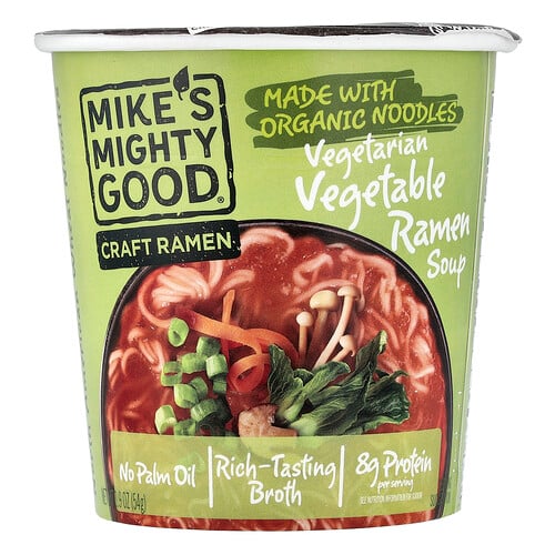Mike's Mighty Good Craft Ramen, Vegetarian Vegetable Ramen Soup, 1.9 oz (54 g)