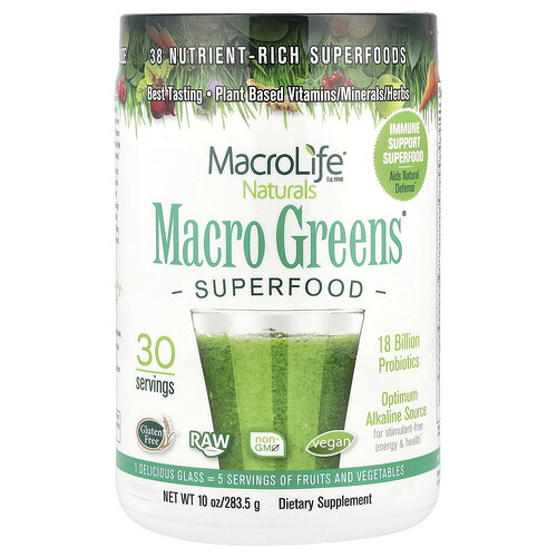 Macrolife Naturals, Macro Greens, Superfood, 283,5 g (10 oz.)