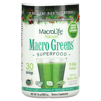 

Macrolife Naturals Macro Greens Superfood 10 oz (283.5 g)