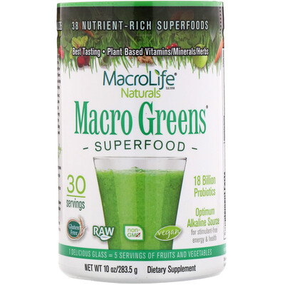 

Macro Greens, суперпродукт, богатый питательными веществами, 10 унций (283,5 г)