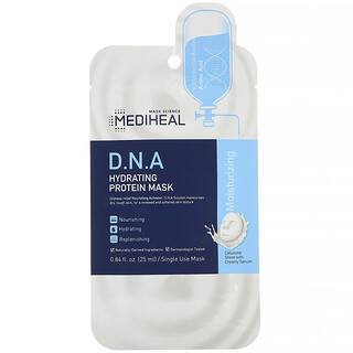 Mediheal, قناع تجميلي للترطيب بالبروتين والمحلول المحفز المغذي لتقليل الجفاف، قناع ورقي واحد، 0.84 أونصة سائلة (25 مل)