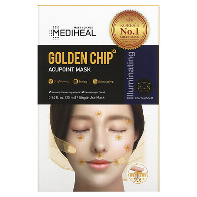 Mediheal Golden Chip, акупунктурная маска, 5 шт., по 25 мл (0,84 жидк. унции)