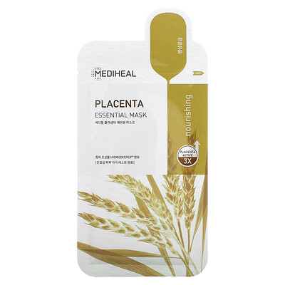 Mediheal Placenta, Essential Beauty Mask, 10 шт., По 24 мл (0,81 жидк. Унции)