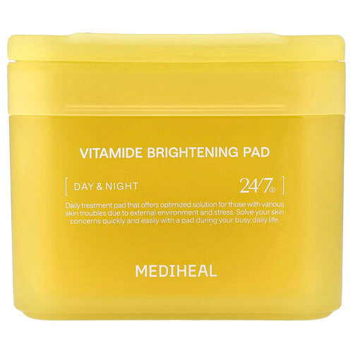 Mediheal Vitamide Brightening Pad, Day & Night, 100 Pads, 6.08 fl oz (180 ml)