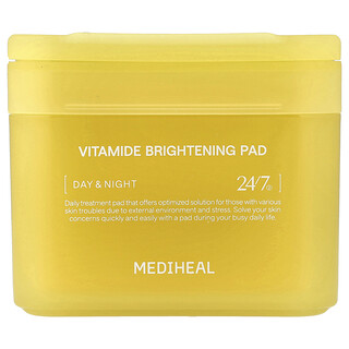 MEDIHEAL, Lingettes illuminatrices Vitamide, Matin et soir, 100 lingettes, 180 ml