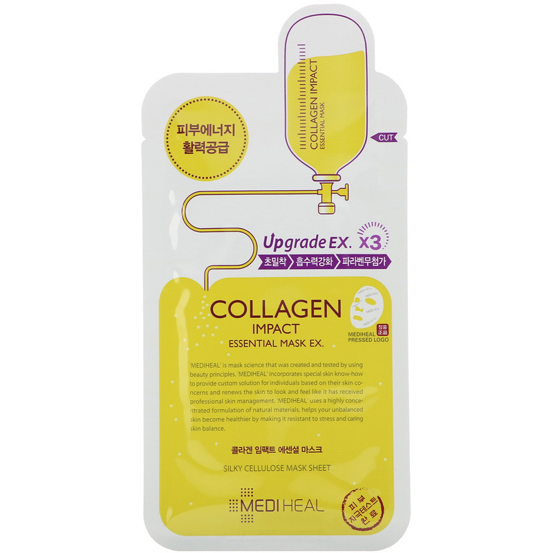 Mediheal, Collagen Impact Essential Mask EX, 10 Sheets, 24 ml Each - iHerb