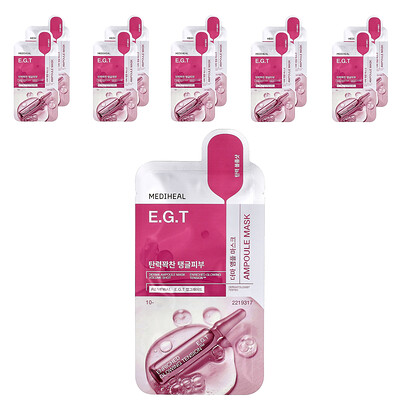 MEDIHEAL, E.G.T Derma Ampoule Beauty Mask, 10 Sheets, 0.87 fl oz (26 ml) Each