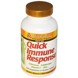 Отзывы о Майклс Нэчуропэтик, Quick Immune Response, 120 Veggie Tabs