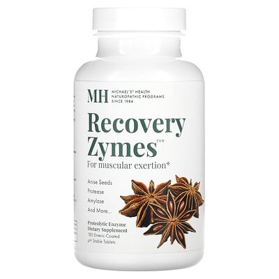 

Michael's Naturopathic W-Zymes Xtra, восстановительные ферменты, 180 таблеток, покрытых кишечнорастворимой оболочкой