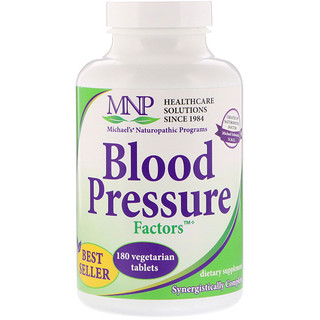 Michael's Naturopathic, Blood Pressure Factors Формула для Артериального Давления 180 овощных таблеток